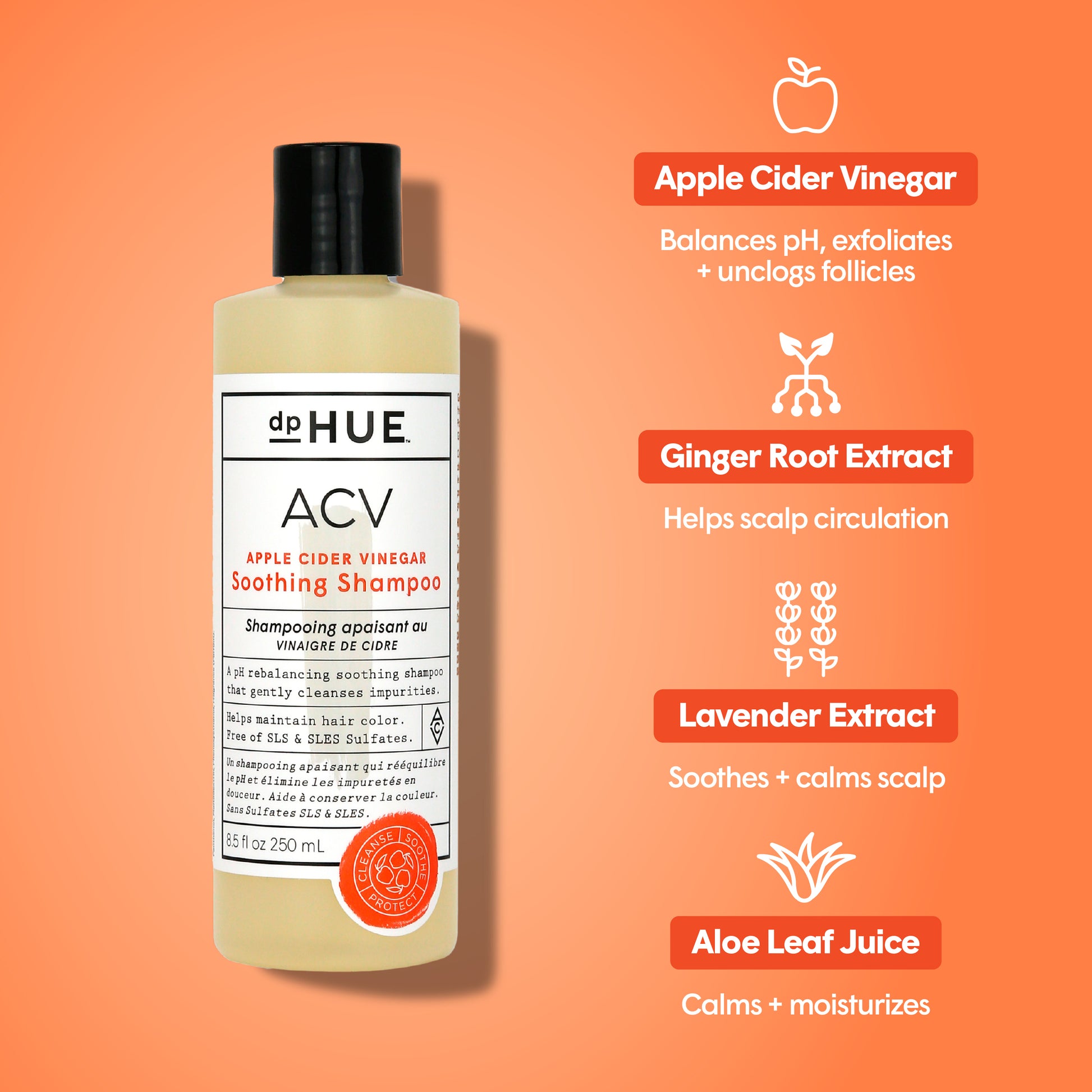 Apple Cider Vinegar Soothing Shampoo | dpHUE